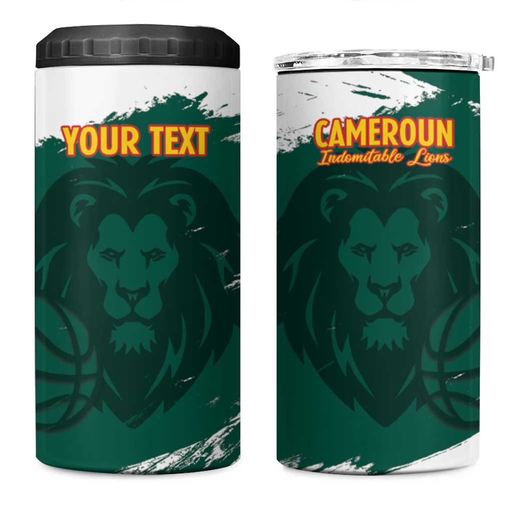 Afro Basketball Custom Cameroon 4 in 1 Can Cooler Tumbler Come On Indomitable Lions LT14