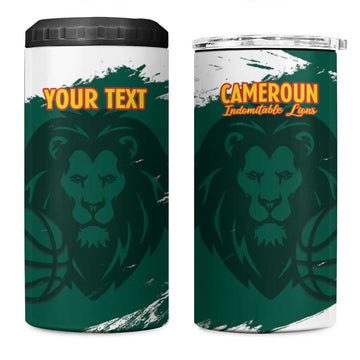 Afro Basketball Custom Cameroon 4 in 1 Can Cooler Tumbler Come On Indomitable Lions LT14