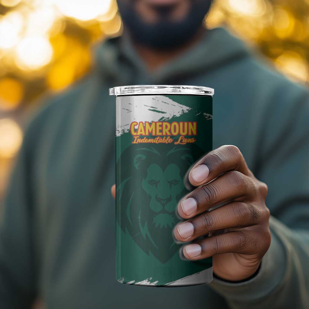 Afro Basketball Custom Cameroon 4 in 1 Can Cooler Tumbler Come On Indomitable Lions LT14