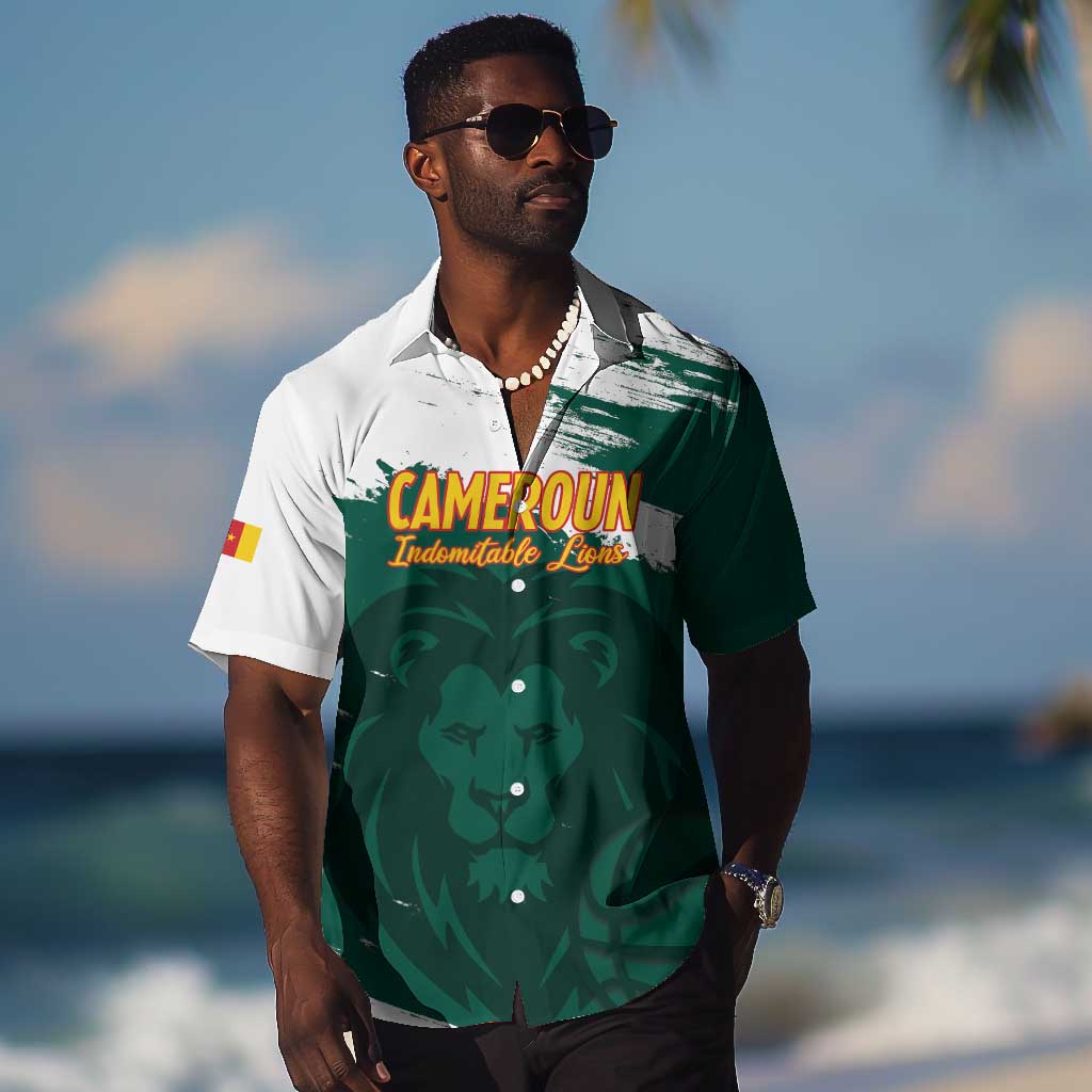 Afro Basketball Custom Cameroon Hawaiian Shirt Come On Indomitable Lions LT14