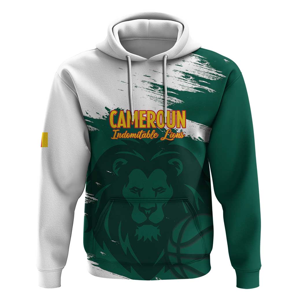 Cameroon Basketball Custom Hoodie Come On Indomitable Lions LT14