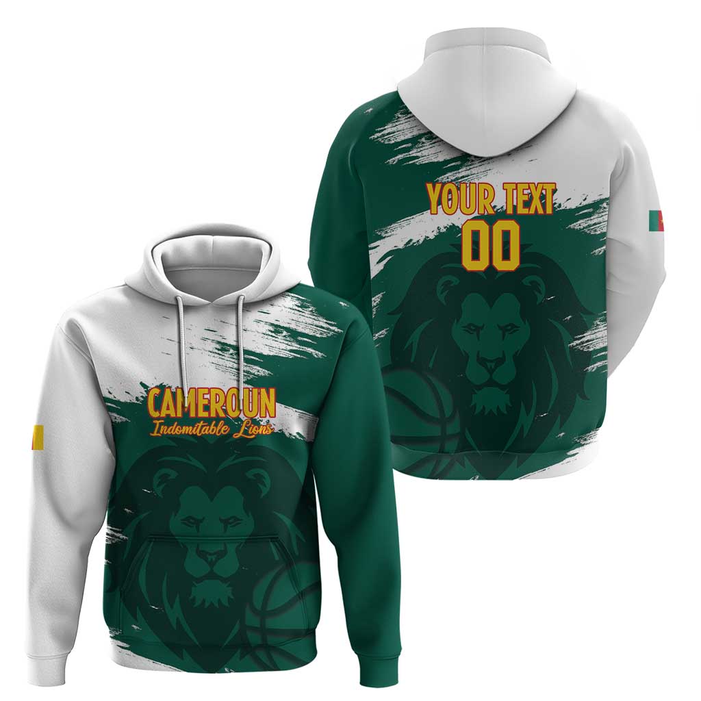 Cameroon Basketball Custom Hoodie Come On Indomitable Lions LT14