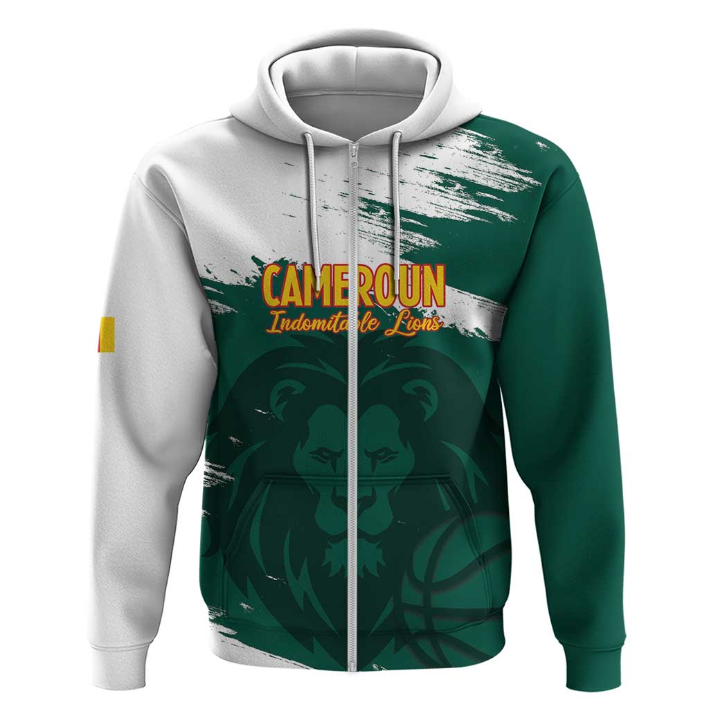 Cameroon Basketball Custom Hoodie Come On Indomitable Lions LT14