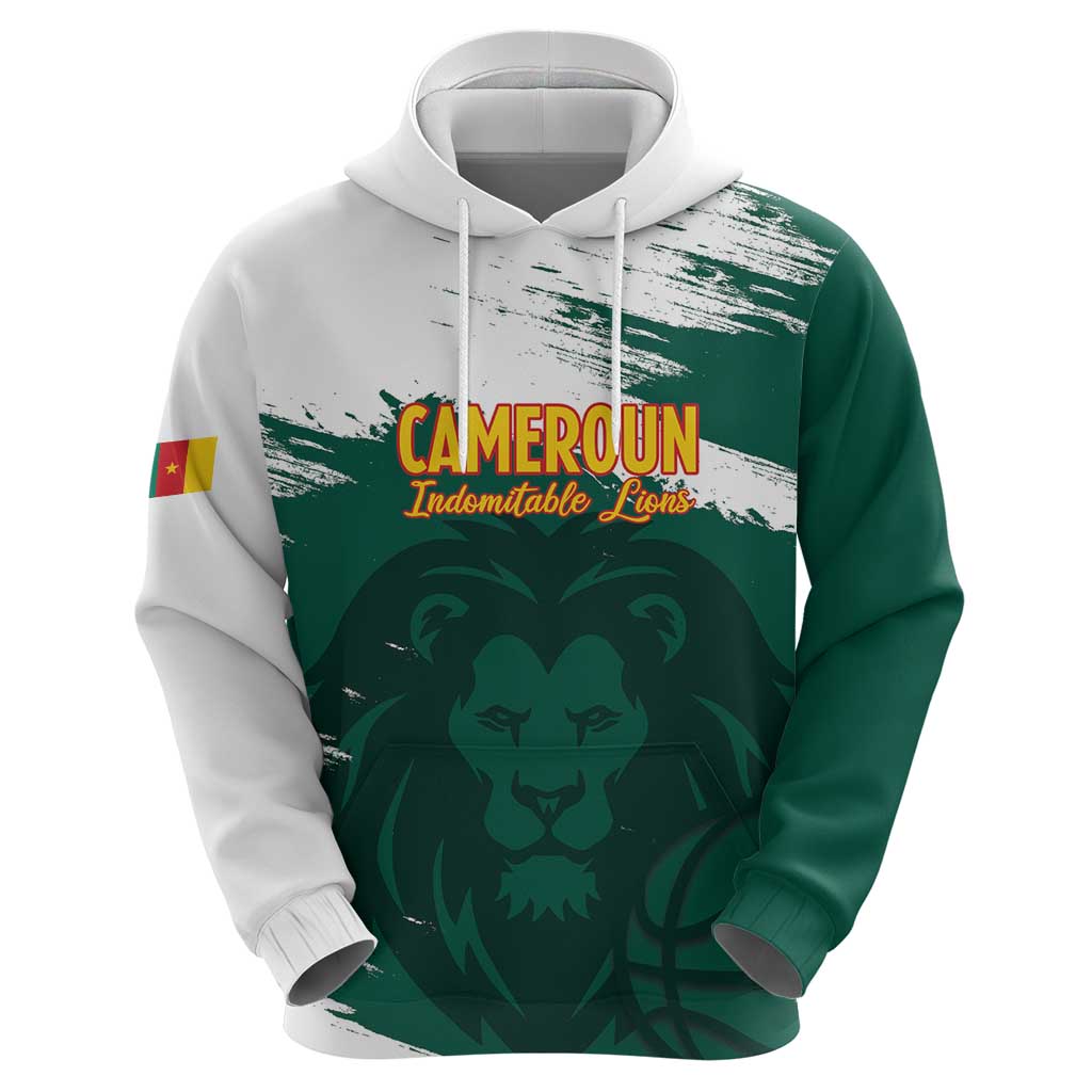Cameroon Basketball Custom Hoodie Come On Indomitable Lions LT14