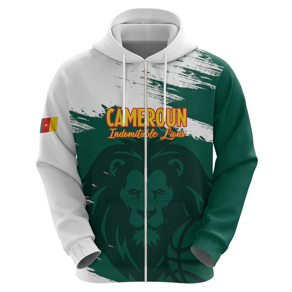 Cameroon Basketball Custom Hoodie Come On Indomitable Lions LT14