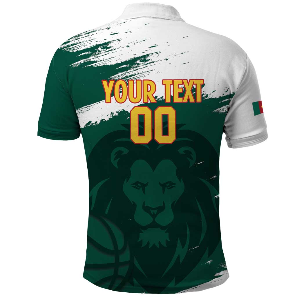 Cameroon Basketball Custom Polo Shirt Come On Indomitable Lions LT14
