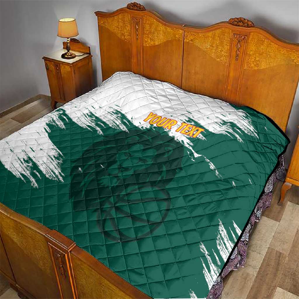 Afro Basketball Custom Cameroon Quilt Come On Indomitable Lions LT14