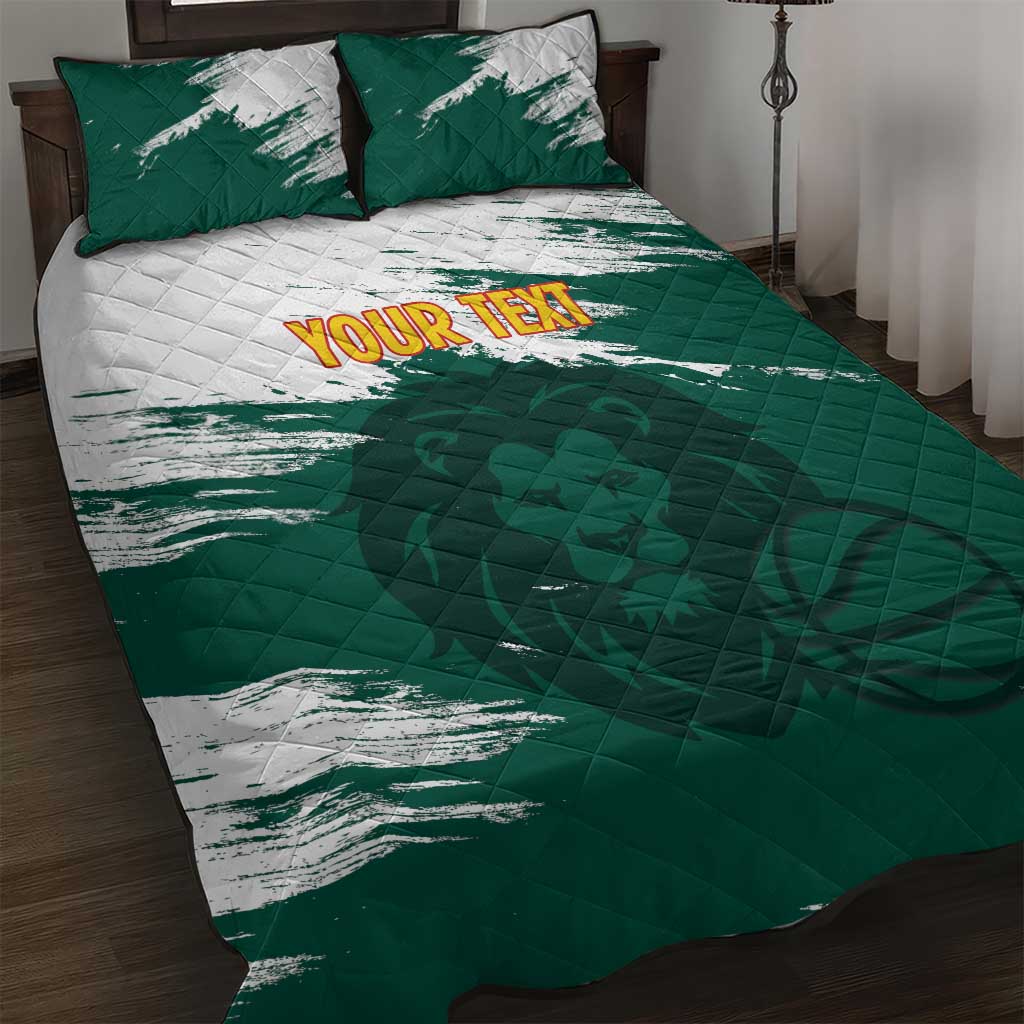 Afro Basketball Custom Cameroon Quilt Bed Set Come On Indomitable Lions LT14