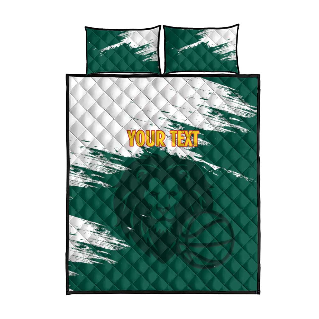 Afro Basketball Custom Cameroon Quilt Bed Set Come On Indomitable Lions LT14