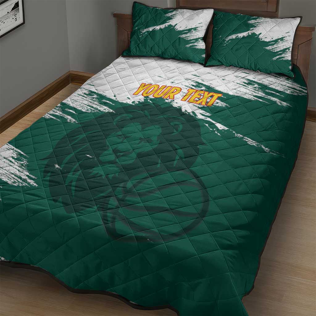Afro Basketball Custom Cameroon Quilt Bed Set Come On Indomitable Lions LT14
