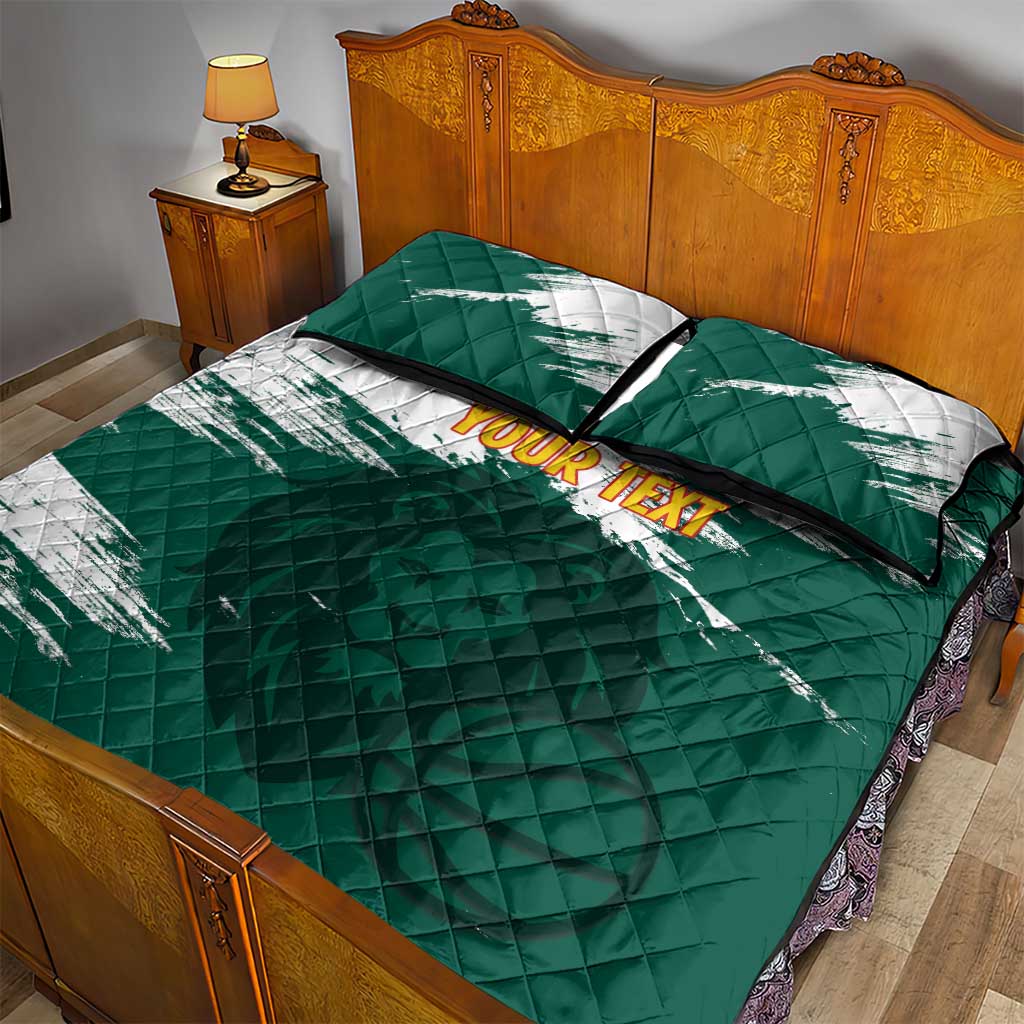 Afro Basketball Custom Cameroon Quilt Bed Set Come On Indomitable Lions LT14