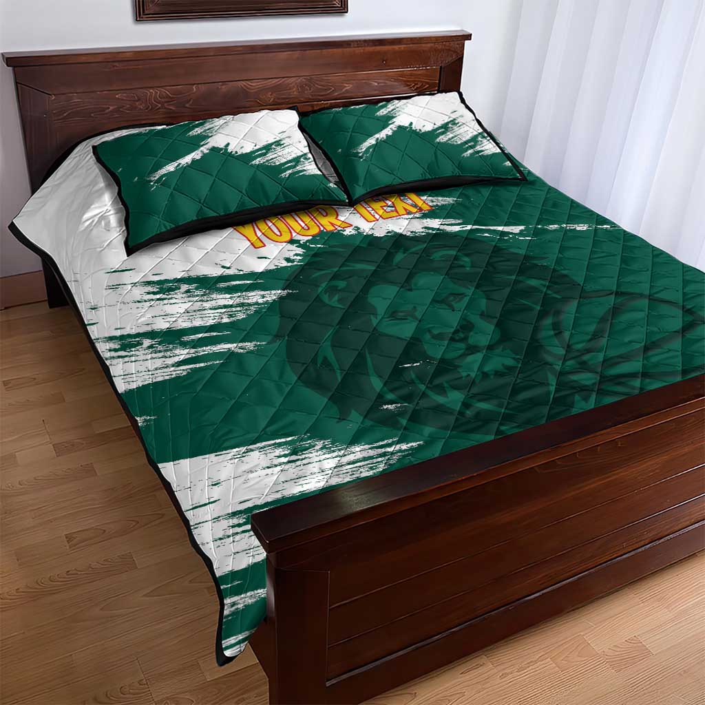 Afro Basketball Custom Cameroon Quilt Bed Set Come On Indomitable Lions LT14