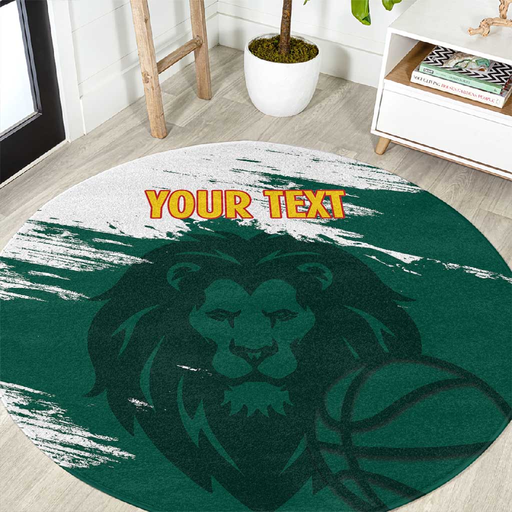 Afro Basketball Custom Cameroon Round Carpet Come On Indomitable Lions LT14