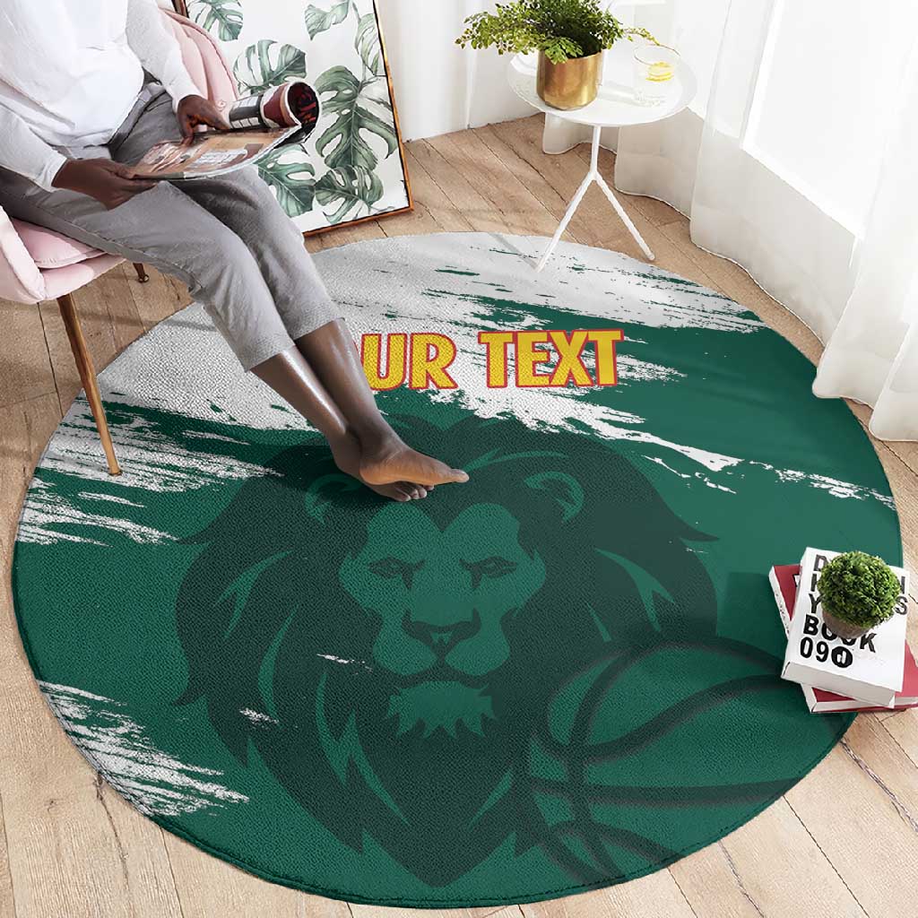 Afro Basketball Custom Cameroon Round Carpet Come On Indomitable Lions LT14