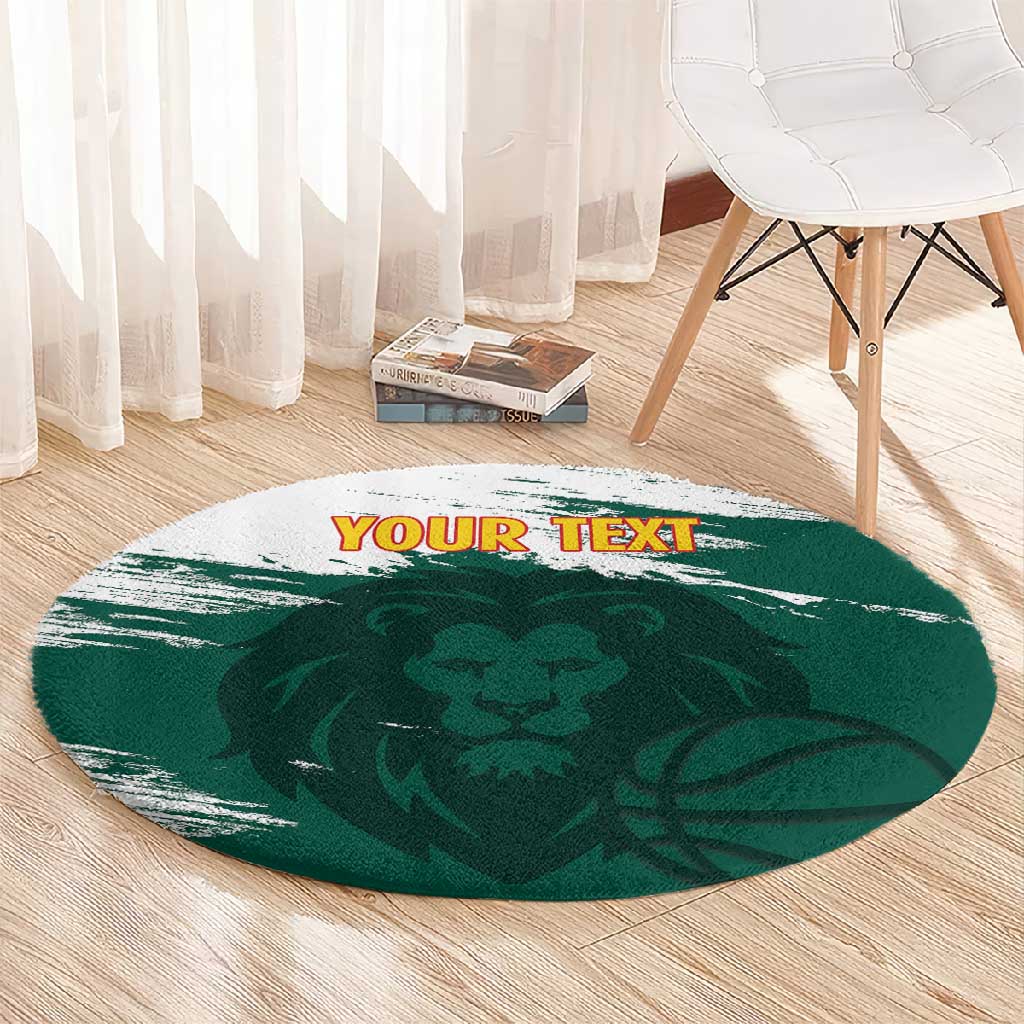 Afro Basketball Custom Cameroon Round Carpet Come On Indomitable Lions LT14