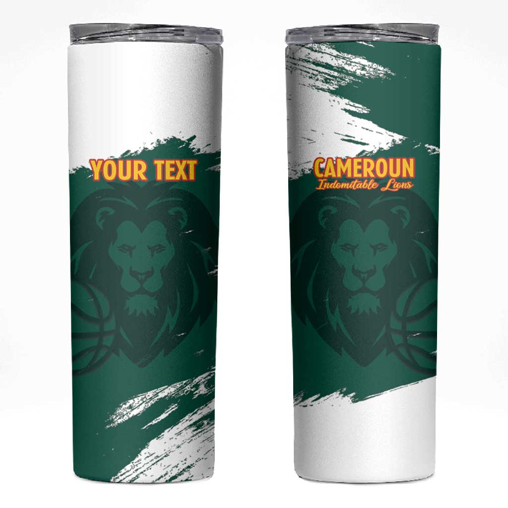 Afro Basketball Custom Cameroon Skinny Tumbler Come On Indomitable Lions LT14