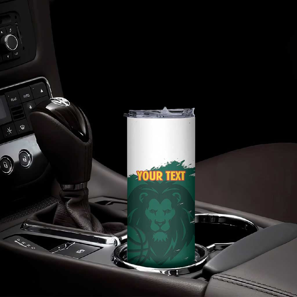 Afro Basketball Custom Cameroon Skinny Tumbler Come On Indomitable Lions LT14
