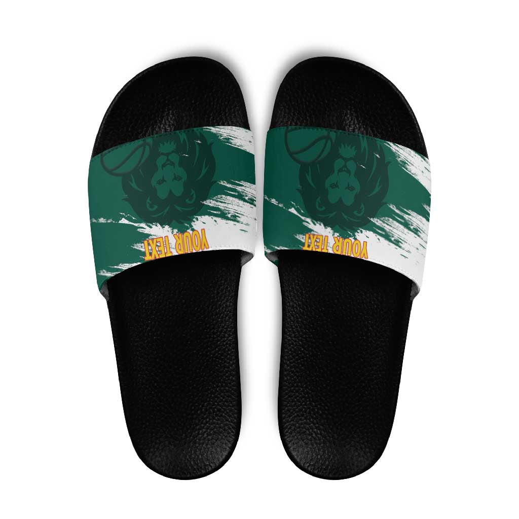 Cameroon Basketball Custom Slide Sandals Come On Indomitable Lions LT14