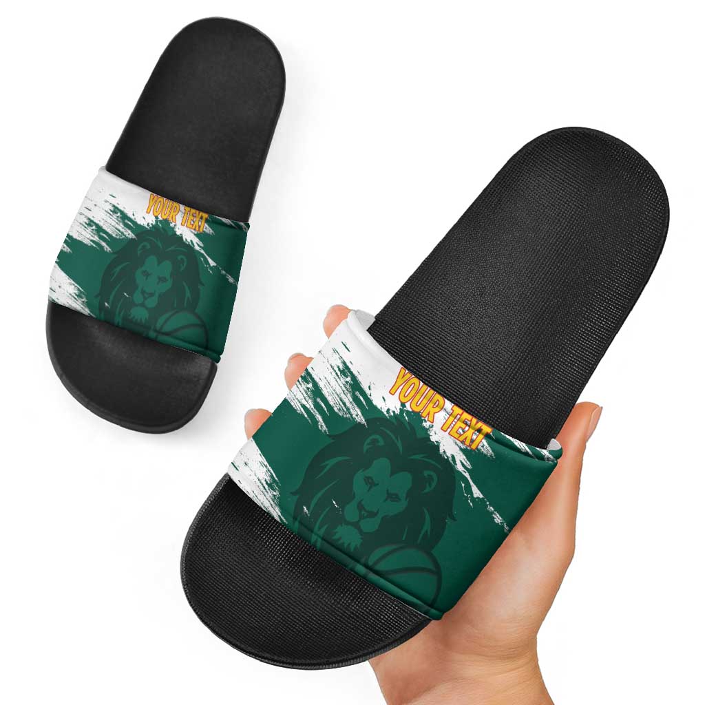 Cameroon Basketball Custom Slide Sandals Come On Indomitable Lions LT14