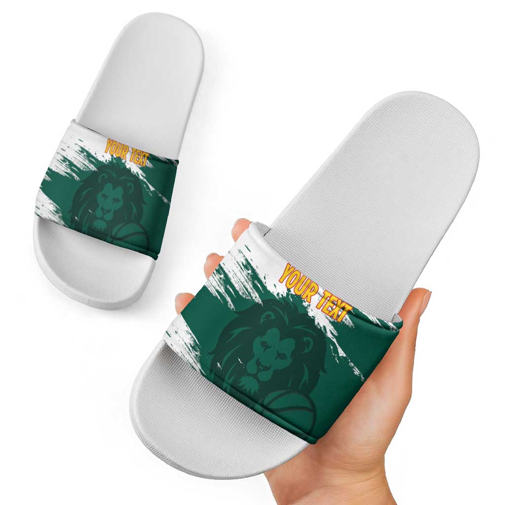 Cameroon Basketball Custom Slide Sandals Come On Indomitable Lions LT14