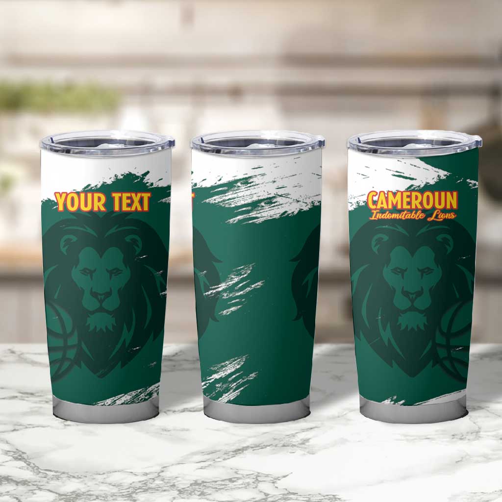Afro Basketball Custom Cameroon Tumbler Cup Come On Indomitable Lions LT14