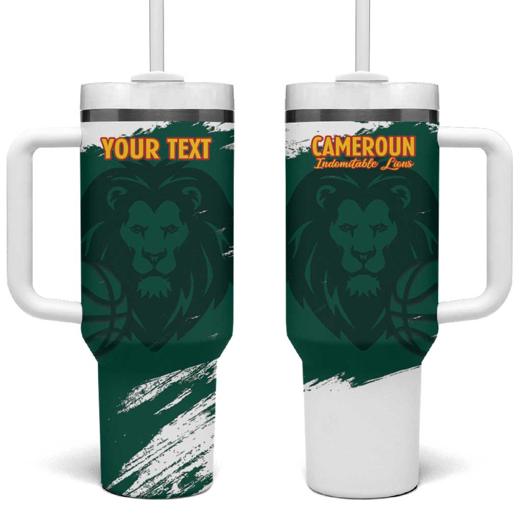 Afro Basketball Custom Cameroon Tumbler With Handle Come On Indomitable Lions LT14