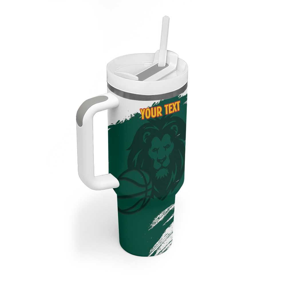 Afro Basketball Custom Cameroon Tumbler With Handle Come On Indomitable Lions LT14