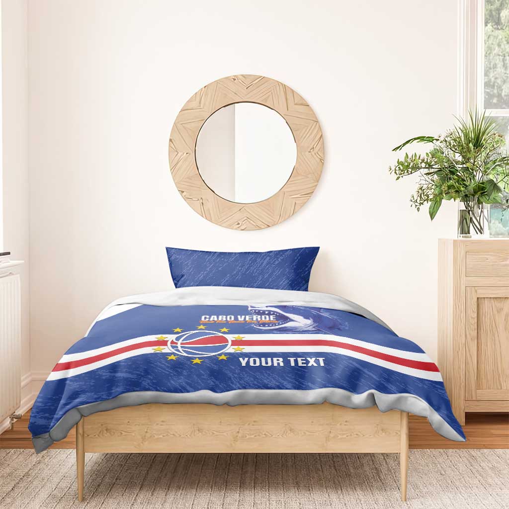 Afro Basketball Custom Cape Verde Bedding Set Come On Blue Sharks LT14