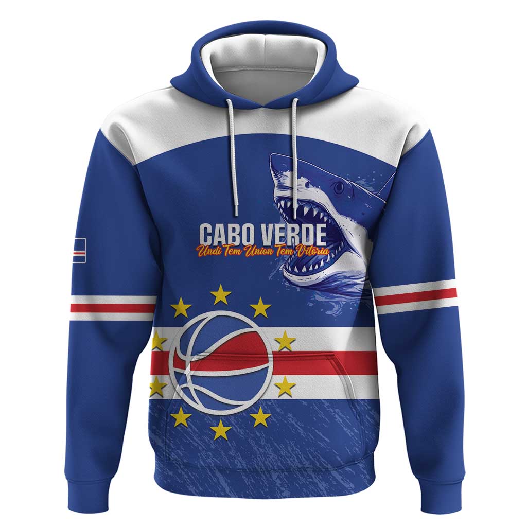 Cape Verde Basketball Custom Hoodie Come On Blue Sharks LT14