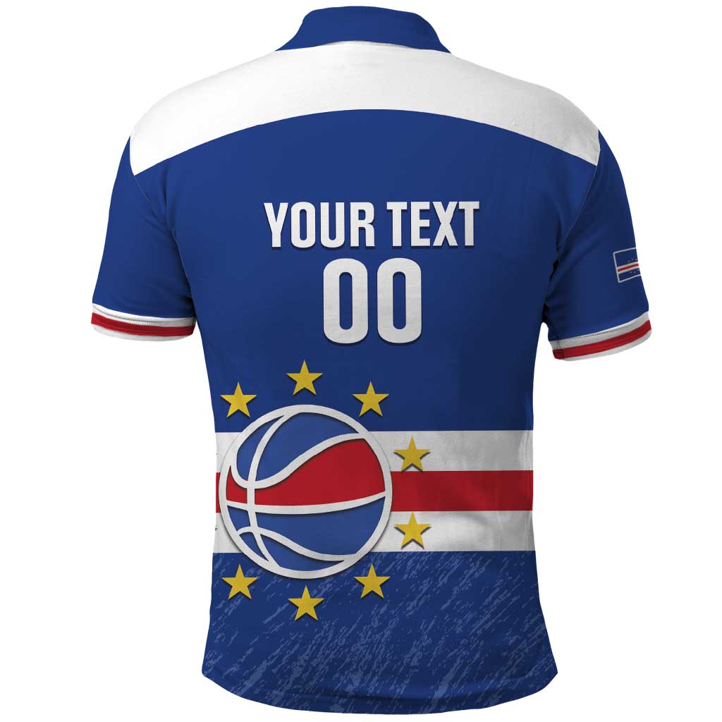 Cape Verde Basketball Custom Polo Shirt Come On Blue Sharks LT14