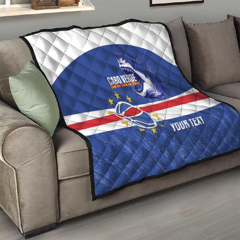 Afro Basketball Custom Cape Verde Quilt Come On Blue Sharks LT14