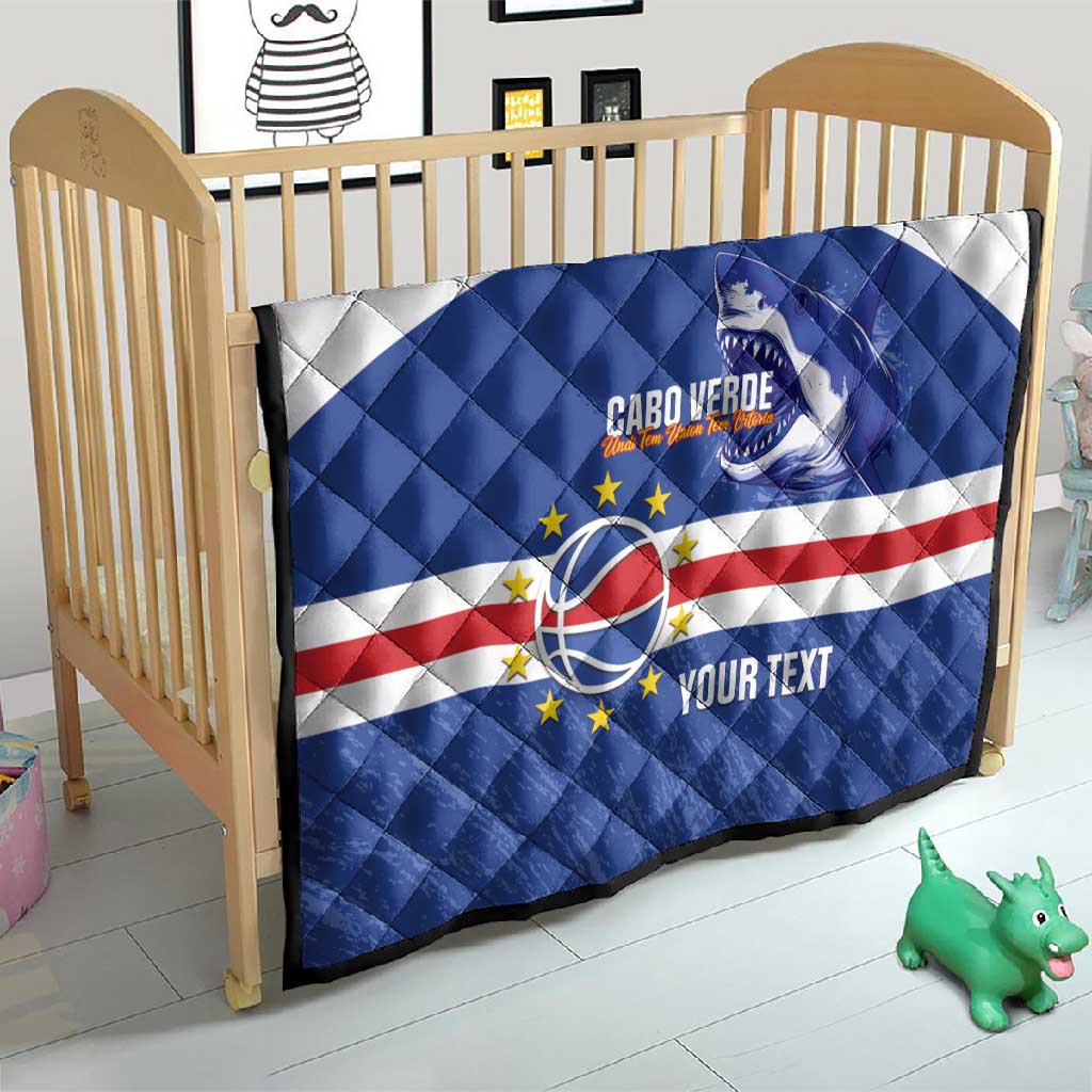 Afro Basketball Custom Cape Verde Quilt Come On Blue Sharks LT14