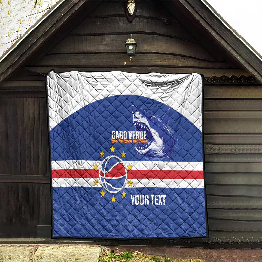 Afro Basketball Custom Cape Verde Quilt Come On Blue Sharks LT14