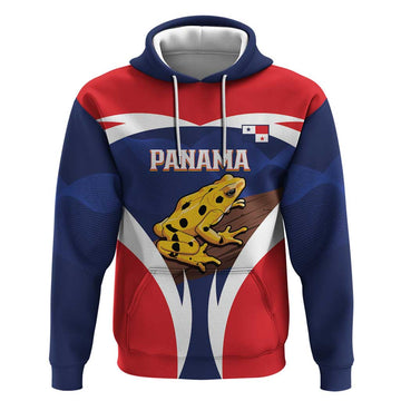 Panama Golden Frog Hoodie Coat Of Arms - Sporty Style LT14