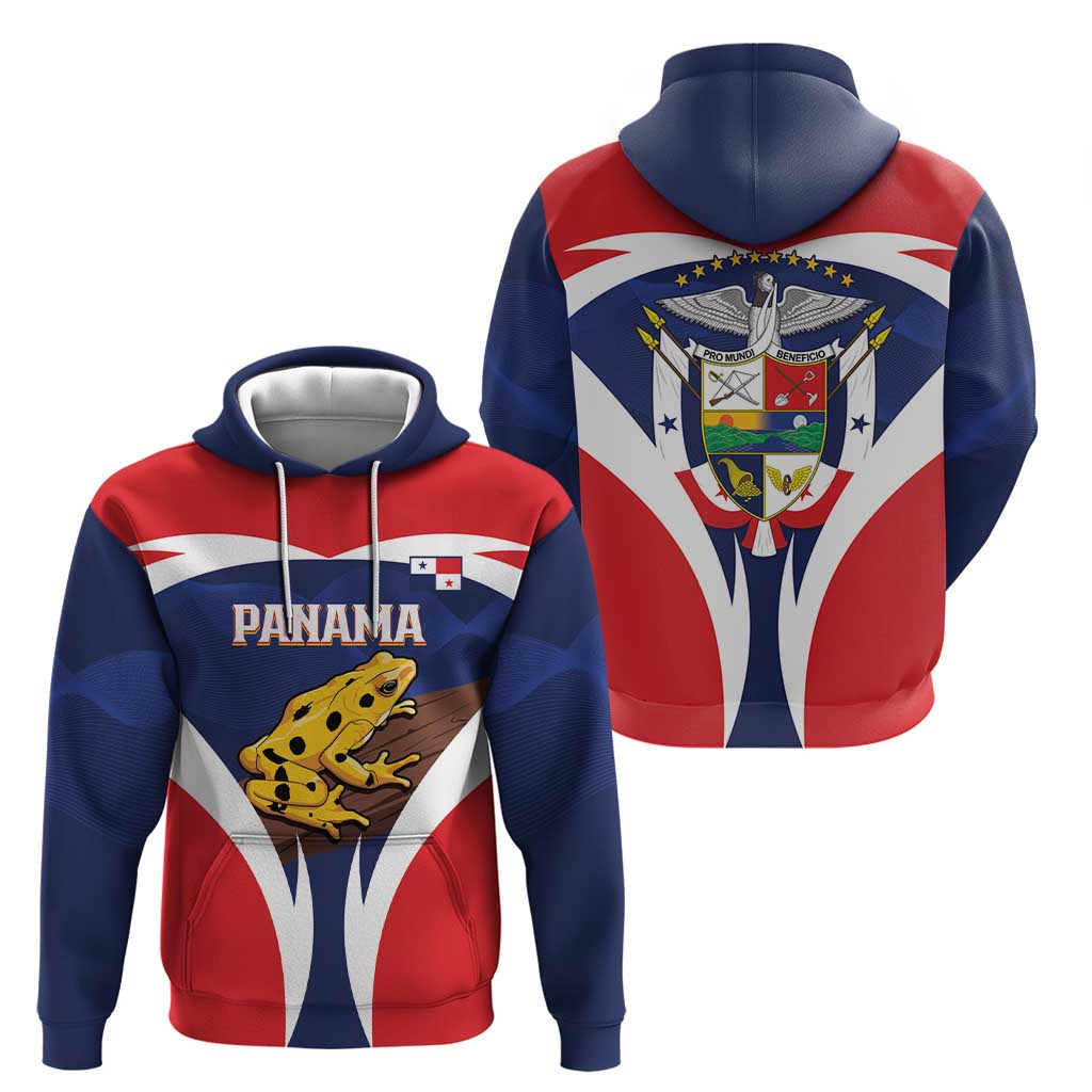 Panama Golden Frog Hoodie Coat Of Arms - Sporty Style LT14