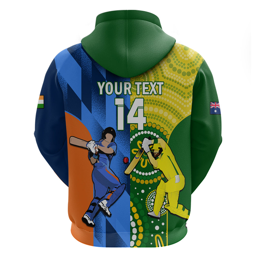 Custom Australia And India Cricket Hoodie 2023 World Cup Final Together LT14