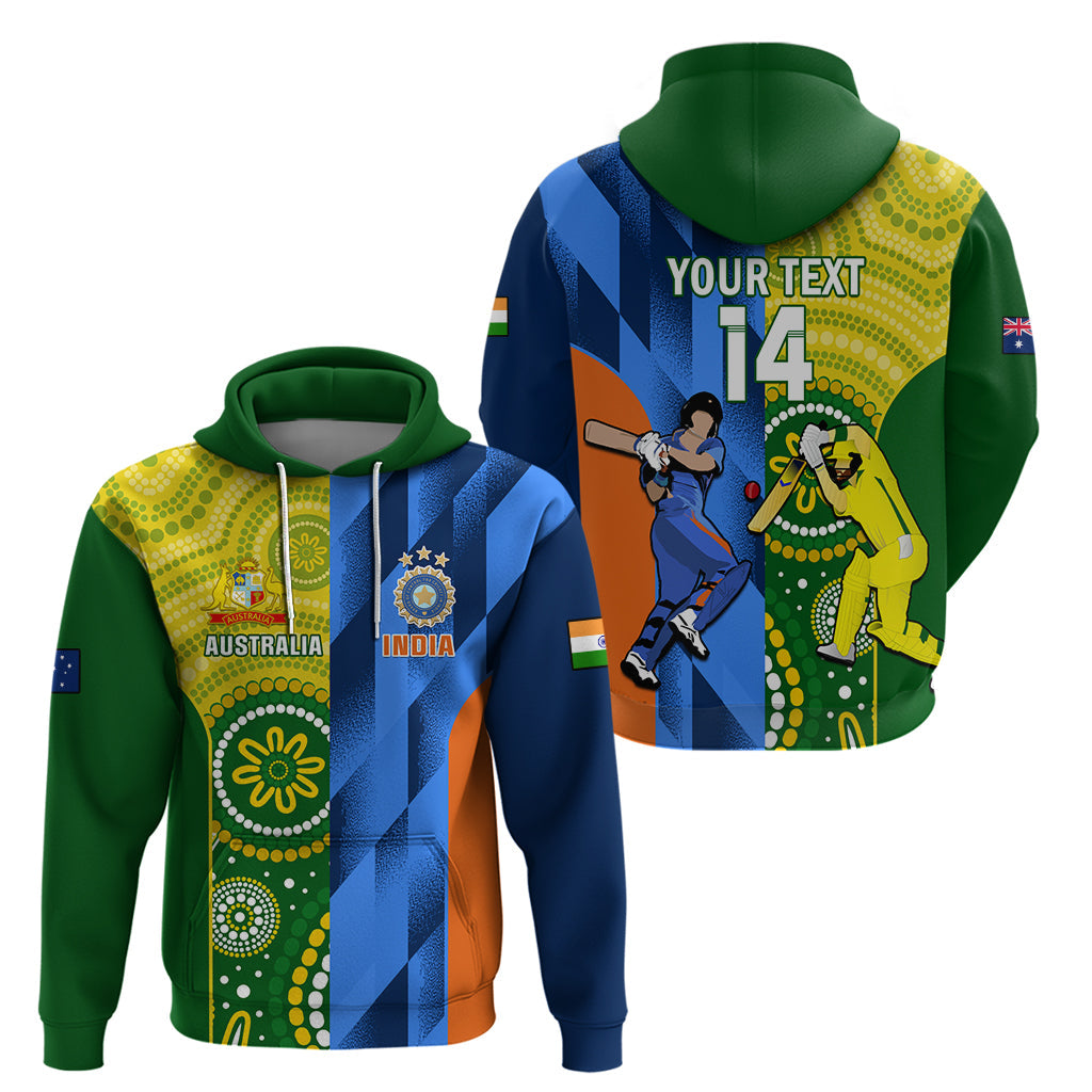 Custom Australia And India Cricket Hoodie 2023 World Cup Final Together LT14