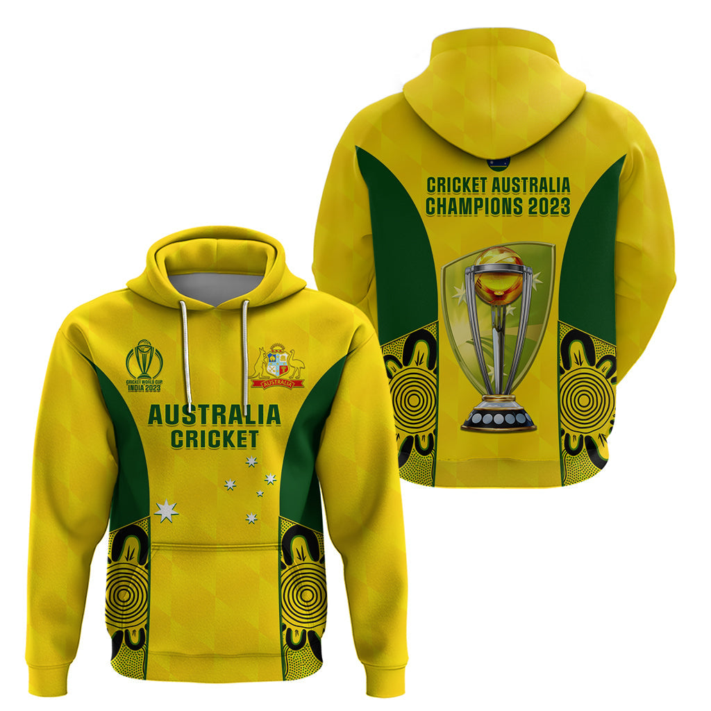 Australia Cricket Hoodie World Cup Go Champions 2023 Indigenous LT14