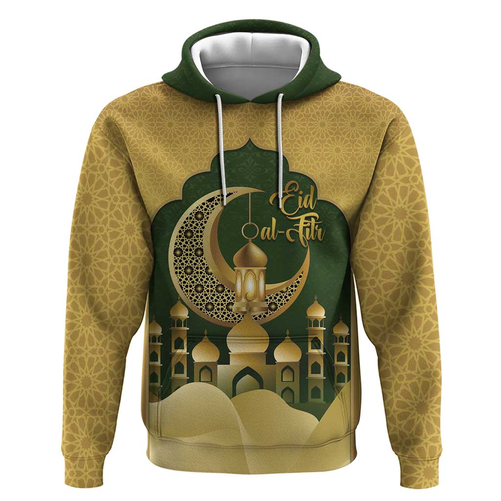 Eid al-Fitr Hoodie Khair Mubarak Islamic Pattern LT14