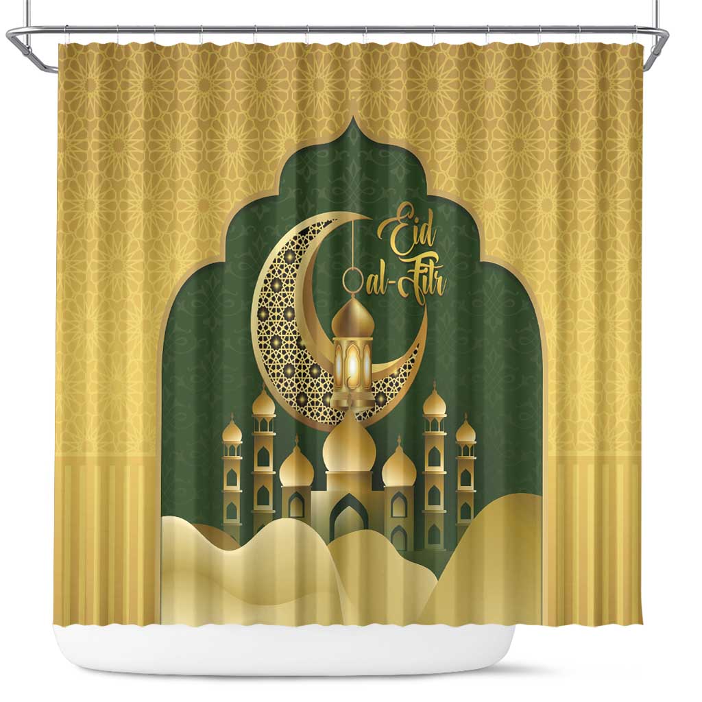 Eid al-Fitr Shower Curtain Khair Mubarak Islamic Pattern LT14
