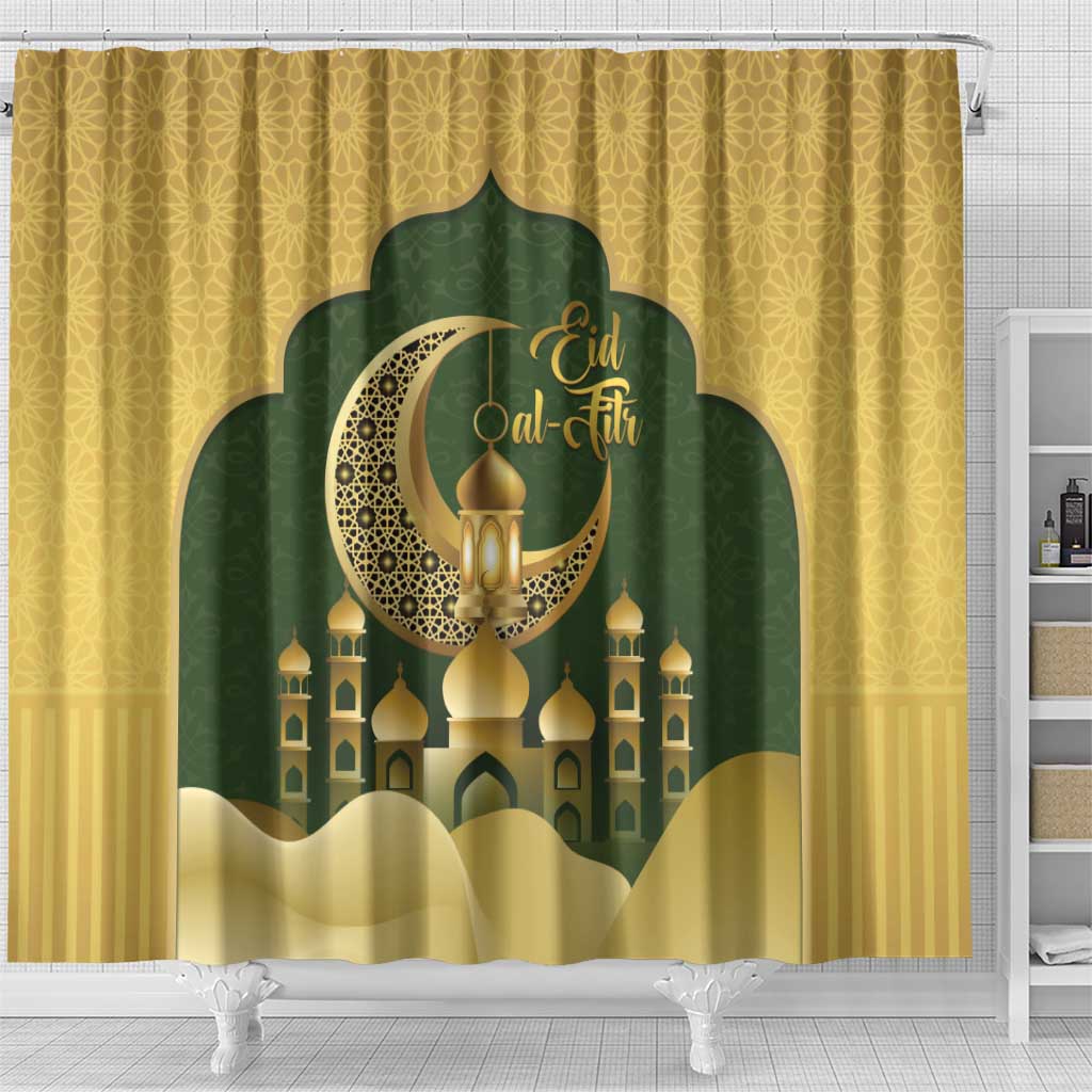 Eid al-Fitr Shower Curtain Khair Mubarak Islamic Pattern LT14
