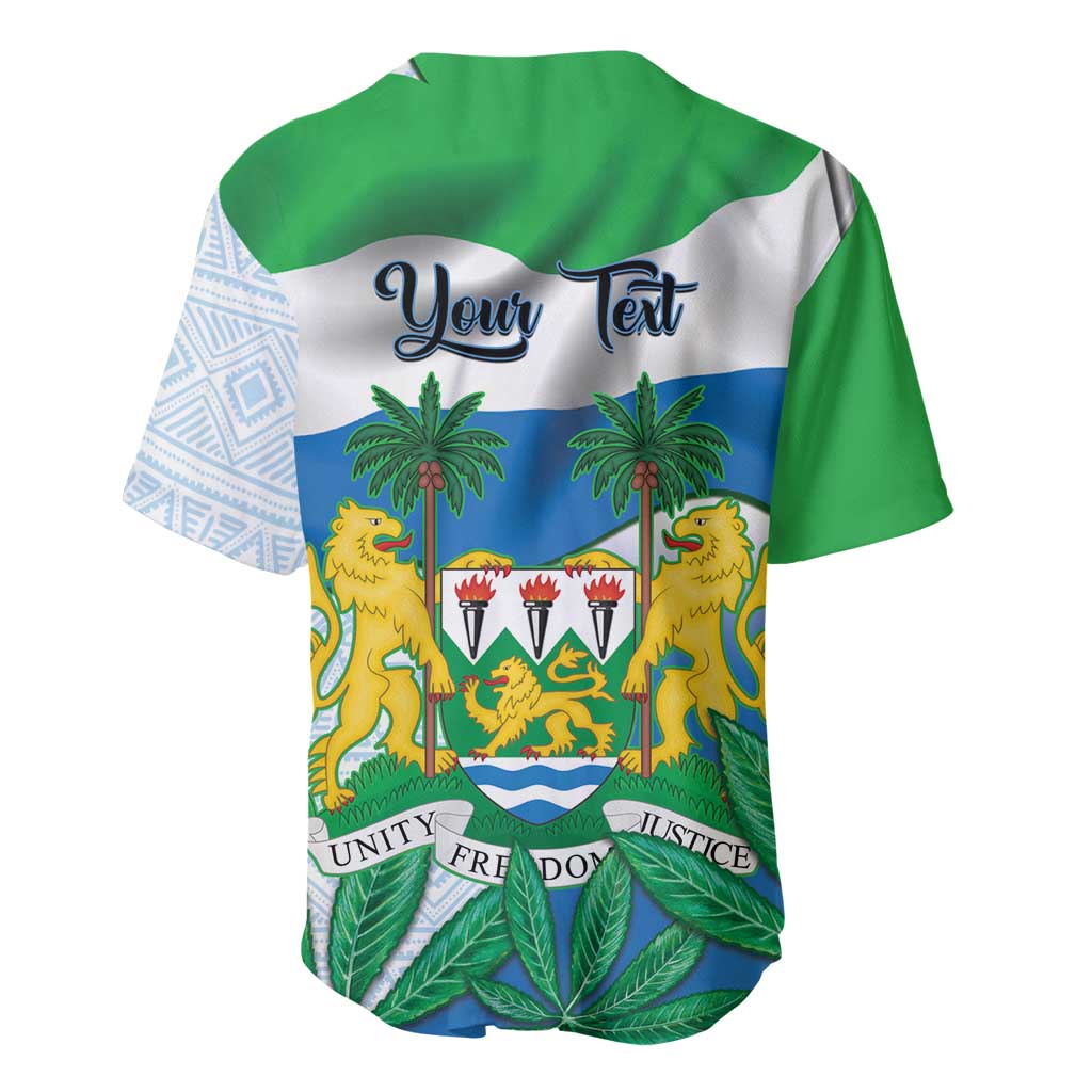 Personalised Afro Sierra Leone Baseball Jersey Chimp With Drum - Happy Independence Day LT14