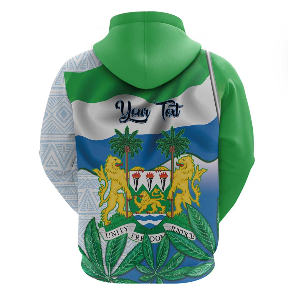 Personalised Sierra Leone Independence Day Hoodie Funny Chimpanzee With Drum LT14