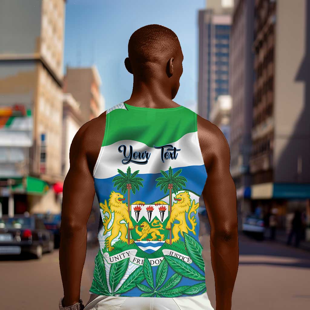 Personalised Afro Sierra Leone Men Tank Top Chimp With Drum - Happy Independence Day LT14