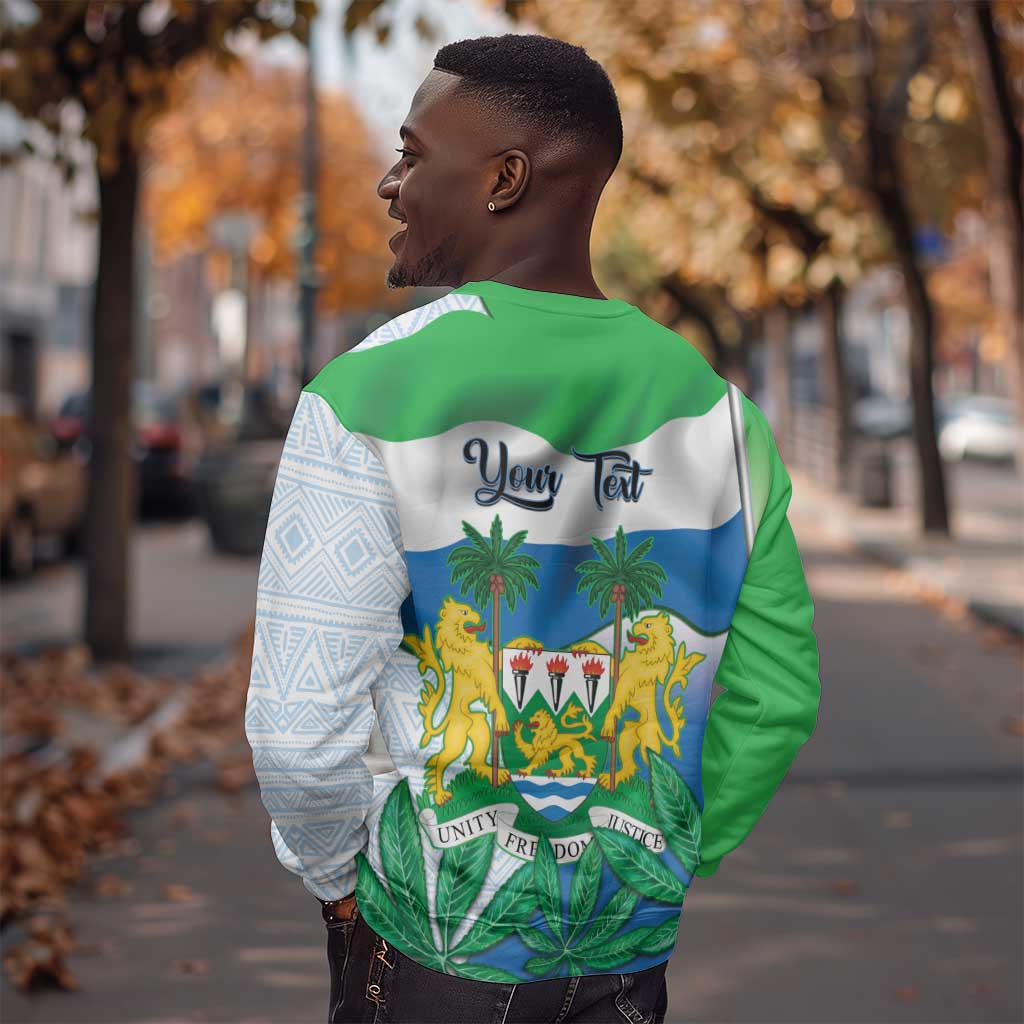 Personalised Afro Sierra Leone Sweatshirt Chimp With Drum - Happy Independence Day LT14