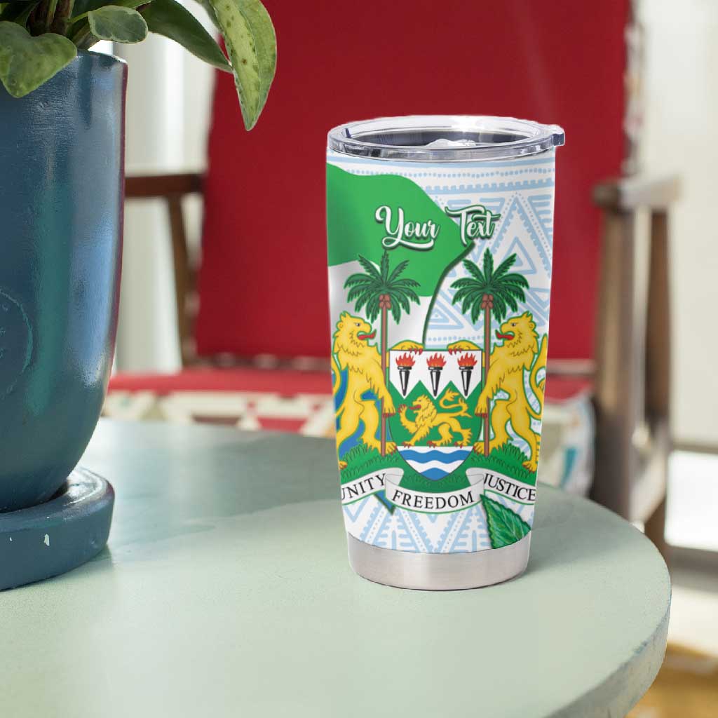 Personalised Afro Sierra Leone Tumbler Cup Chimp With Drum - Happy Independence Day LT14