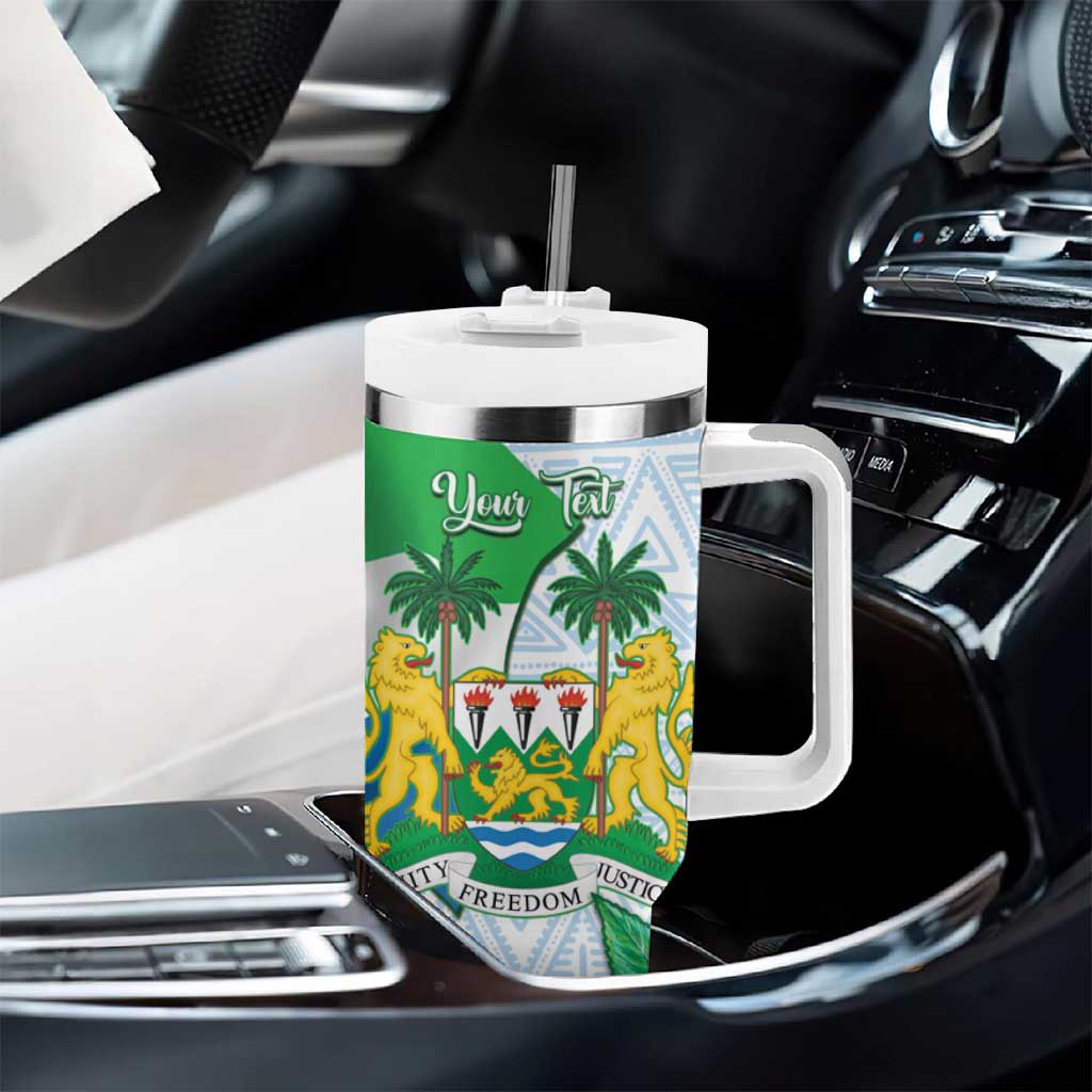 Personalised Afro Sierra Leone Tumbler With Handle Chimp With Drum - Happy Independence Day LT14