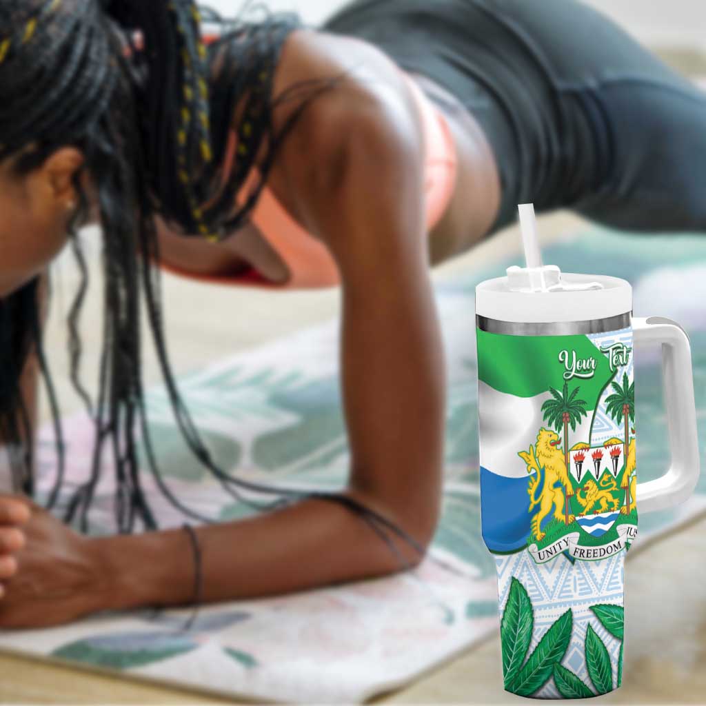 Personalised Afro Sierra Leone Tumbler With Handle Chimp With Drum - Happy Independence Day LT14