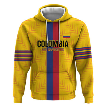 Custom Colombia Football Hoodie Vamos Los Cafeteros LT14