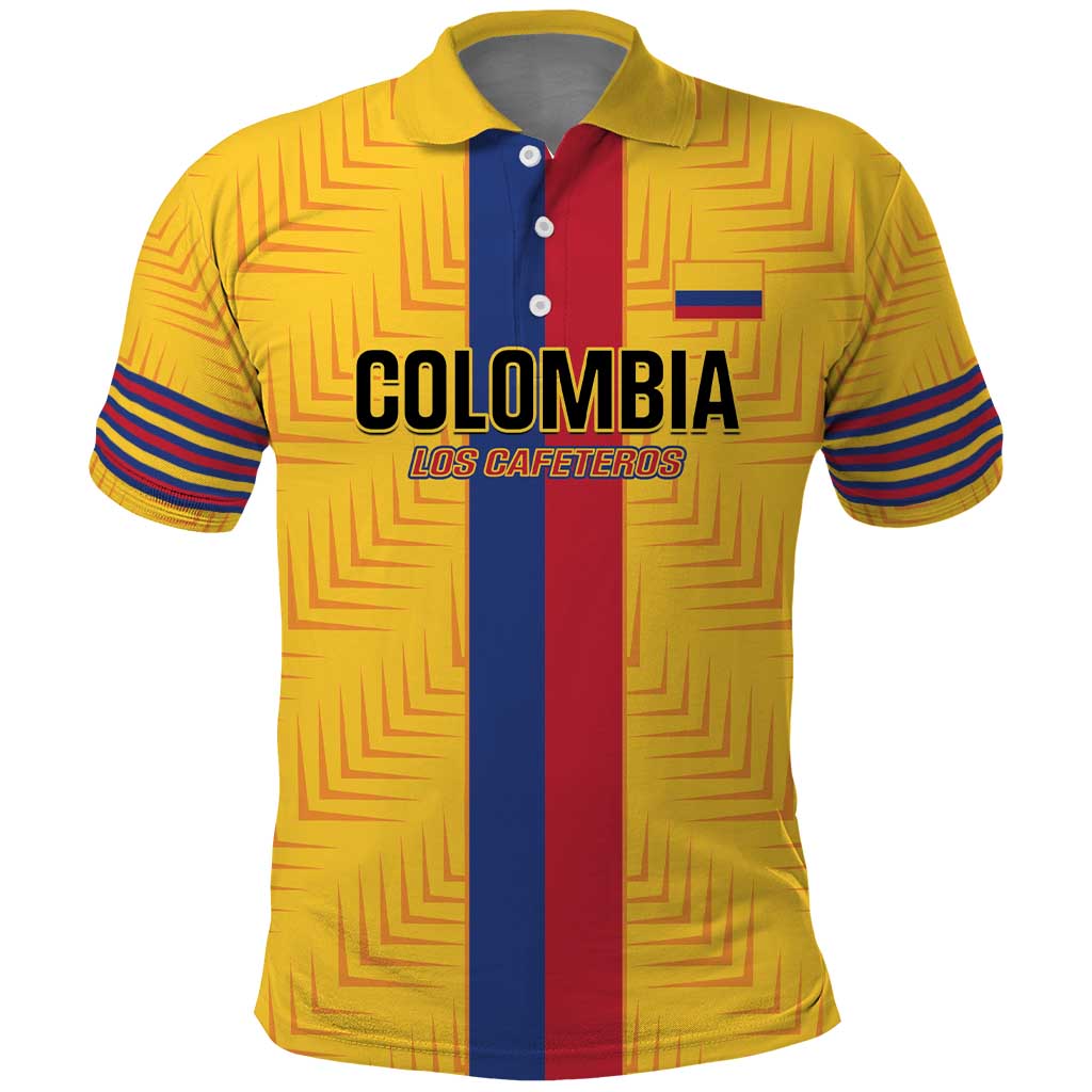 Custom Colombia Football Polo Shirt Vamos Los Cafeteros LT14